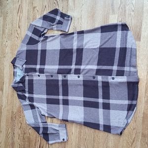 (3X) Emerald Plaid Long Shacket Cozy Soft Light Lumberjack Country Cottage